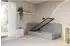 ALTDECOR FIKY Jugendbett mit Bettkasten, 100x200cm, grau