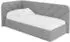 ALTDECOR FIKY Jugendbett mit Bettkasten, 100x200cm, grau