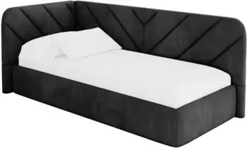 ALTDECOR FIKY Jugendbett mit Bettkasten, schwarz, 100x200cm (800001941760)