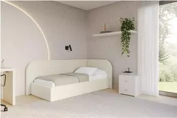 ALTDECOR JAXY Jugendbett mit Bettkasten, 80x200cm, beige