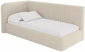 ALTDECOR AURY Jugendbett mit Bettkasten 80x200cm, dunkelbeige (800001942308)
