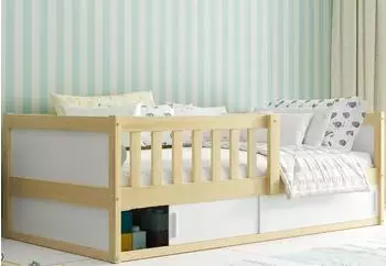 Interbeds Montessori Kinderbett Bodenbett Kiefer 160x80cm