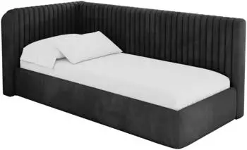 ALTDECOR Aury Jugendbett mit Bettkasten 90x200cm schwarz (800001942284)