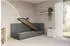 ALTDECOR BEMY Jugendbett mit Bettkasten, 100x200cm, dunkelgrau (800001941560)