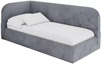 ALTDECOR ELRY Jugendbett mit Bettkasten und Matratze, 90x200cm, grau