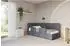 ALTDECOR KIVY Jugendbett mit Bettkasten, 100x200cm, dunkelgrau (800001942027)