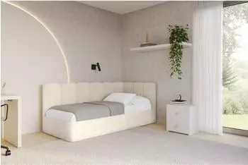 ALTDECOR DEXY Jugendbett mit Bettkasten, beige, 90x200cm (800001942258)