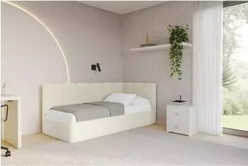 ALTDECOR DEXY Jugendbett mit Bettkasten, beige, 80x200cm (800001942259)