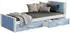 Mirjan24 Jugendbett 80x180cm, Kiefer, 2 Schubladen, weiß/blau (800001997675)