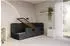 ALTDECOR KIVY Jugendbett mit Bettkasten 90x200, schwarz (800001931794)
