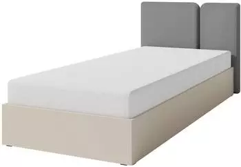 Beautysofa LICO Jugendbett mit Bettkasten, 90x200cm, sandbeige