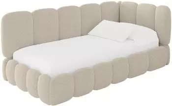 ALTDECOR AVRY Jugendbett mit Bettkasten, 80x200cm, dunkelbeige (800001942775)