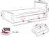 Mirjan24 Jugendbett Aldo 90x200, 2 Schubladen, weiß/grau (800001997676)