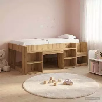 vidaXL Kinderbettgestell mit Stauraum Artisan-Eiche 80x200cm