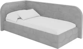 ALTDECOR JAXY Jugendbett mit Bettkasten, 90x200cm, grau (800001941675)