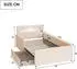 Stilvora Kinder-Einzelbett 90x200cm Kunstleder, Schubladen, LED & USB (KABLB5Y7DDY)
