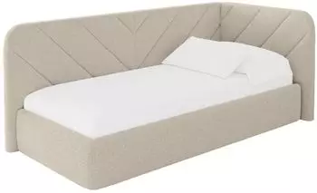 ALTDECOR FIKY Jugendbett mit Bettkasten, 80x200cm, dunkelbeige (800001942330)