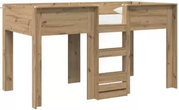 vidaXL Etagenbett Kinder Artisan-Eiche 90x200cm