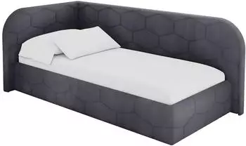 ALTDECOR JAXY Jugendbett mit Bettkasten, 90x200cm, dunkelgrau (800001942827)