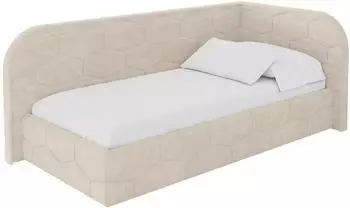 ALTDECOR JAXY Jugendbett mit Bettkasten 100x200cm, beige (800001942832)