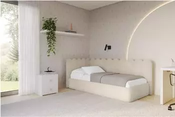 ALTDECOR ARTY Jugendbett mit Bettkasten, beige, 80x200cm (800001942089)
