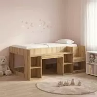 vidaXL Kinderbettgestell mit Stauraum Artisan-Eiche 80 x 160 cm