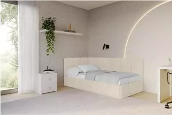 ALTDECOR Livy Jugendbett mit Bettkasten, 80x200cm, beige (Poso 105)