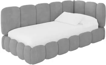 ALTDECOR AVRY Jugendbett mit Bettkasten, 90x200cm, grau