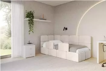 ALTDECOR KIVY Jugendbett mit Bettkasten 80x200, beige (800001942024)