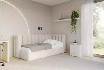 ALTDECOR HUGY Jugendbett mit Bettkasten, 80x200cm, beige (800001941507)