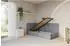 ALTDECOR DEXY Jugendbett mit Bettkasten, 90x200cm, grau (800001942033)