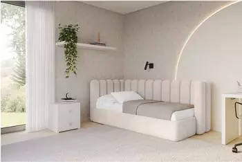 ALTDECOR HUGY Jugendbett mit Bettkasten, beige, 90x200cm (800001941199)