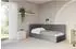ALTDECOR TULY Jugendbett mit Bettkasten 90x200, dunkelgrau, Polsterbett