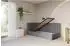 ALTDECOR TULY Jugendbett mit Bettkasten 90x200, dunkelgrau, Polsterbett