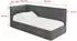 ALTDECOR TULY Jugendbett mit Bettkasten 90x200, dunkelgrau, Polsterbett