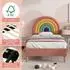 Stilvora Polsterbett Kinderbett Samt rosa 90x200cm (KABMFIQP7KRI5R)