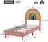 Stilvora Polsterbett Kinderbett Samt rosa 90x200cm (KABMFIQP7KRI5R)