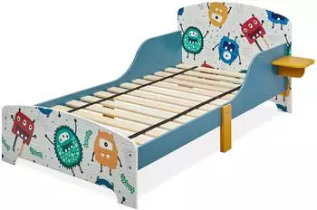 Relaxdays Kinderbett "kleine Monster" bunt