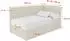 ALTDECOR LOVY Jugendbett mit Bettkasten, Polsterbett 80x200cm, beige, links (800001609174)