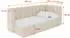 ALTDECOR HUGY Jugendbett mit Bettkasten, Cord, beige, 80x200cm (800001941481)