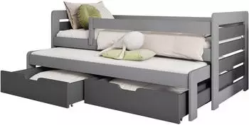 Mirjan24 Tomas II Jugendbett mit 2 Bettschubladen, 90x200cm, grau (800001997192)