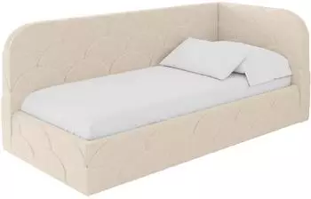 ALTDECOR ELRY Jugendbett mit Bettkasten und Lattenrost, 80x200cm, dunkelbeige (800001941808)