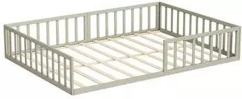 VitaliSpa Minno Bodenbett Metall, greige, 205x145cm