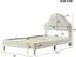 Stilvora Kinderbett mit Wolken-Kopfteil und LED, Samt, beige, 90x200cm (KABQ2R6JC8LL4O)