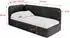 ALTDECOR Elsy Jugendbett mit Bettkasten 80x200, Polster, schwarz (800001941218)
