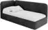 ALTDECOR Elsy Jugendbett mit Bettkasten 80x200, Polster, schwarz (800001941218)
