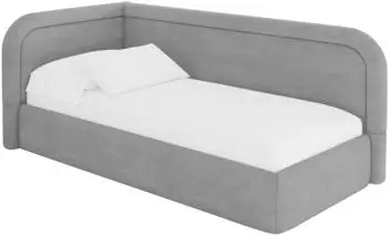 ALTDECOR Jovy Jugendbett mit Bettkasten und Matratze, grau, 100x200cm (800001942090)