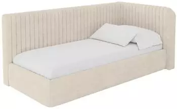 ALTDECOR Aury Jugendbett mit Bettkasten und Matratze, 80x200cm, beige (800001942026)
