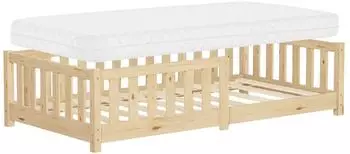 ML-Design Kinderbett 80x160cm, Kiefernholz, mit Matratze & Rausfallschutz (490018676)