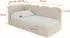 ALTDECOR Vely Jugendbett mit Bettkasten 90x200cm, Bouclé, dunkelbeige (Quelle 06)